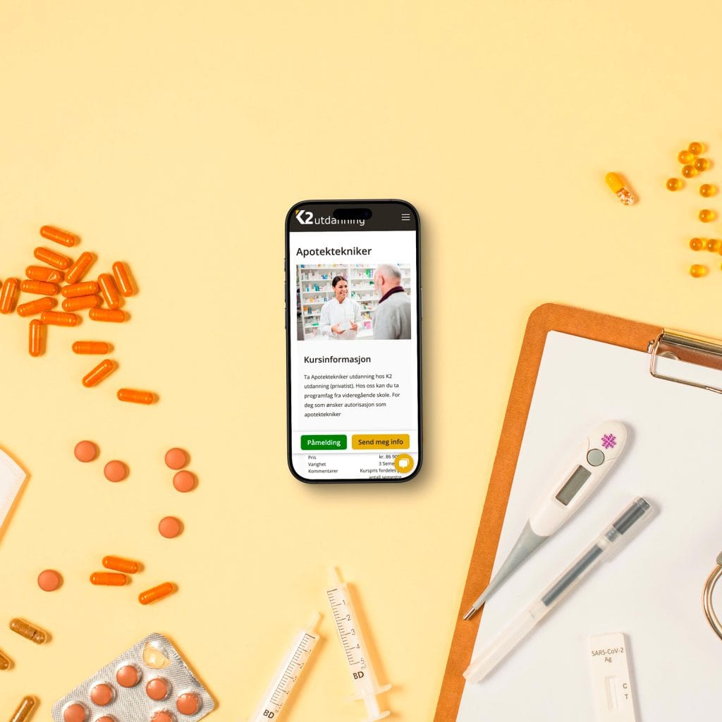 K2 utdanning, Apotektekniker kurs på mobil