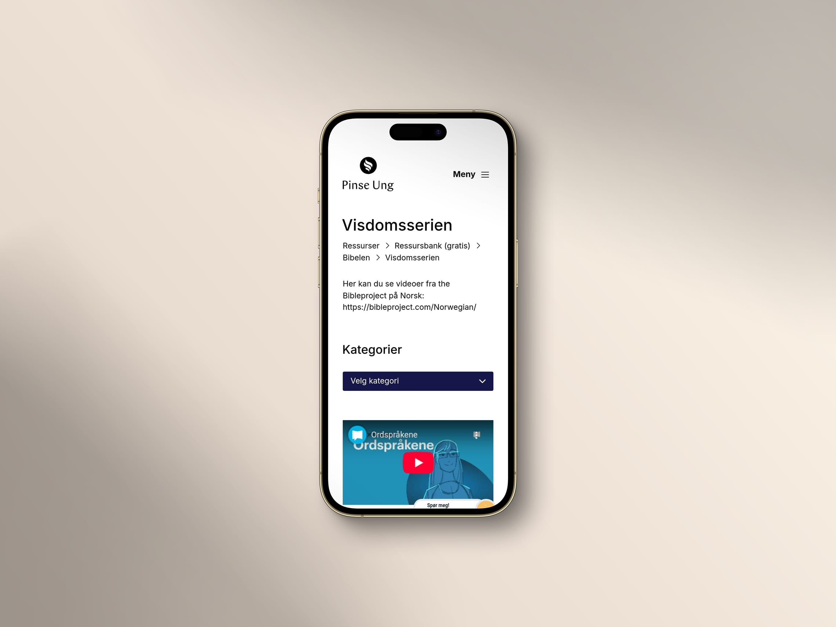 Ressursbank: Ressursbanken samler opplegg og materiell for menigheter og medlemmer, med lisensstyrt tilgang der det er relevant.